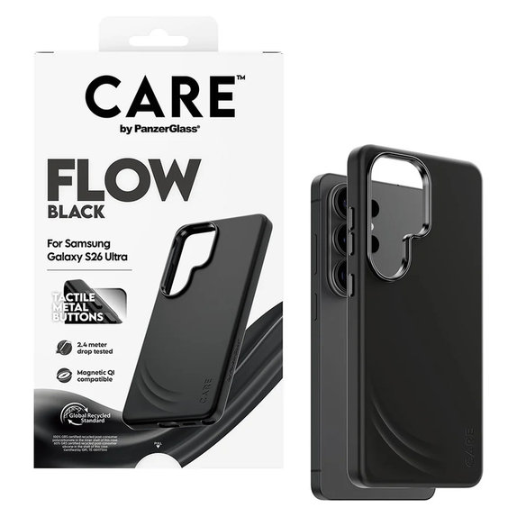 Tok FLOW QI-val Samsung Galaxy S26 Ultra készülékhez, Fekete, PanzerGlass
