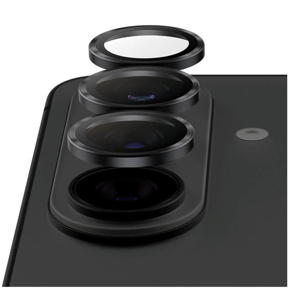 Objektívlencse védő Hoops Ceramic II Samsung S26/S26+, Fekete, PanzerGlass