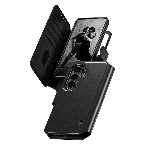 Tok Tango Wallet Two-In-One QI-val Samsung Galaxy S26 készülékhez, Fekete, PanzerGlass