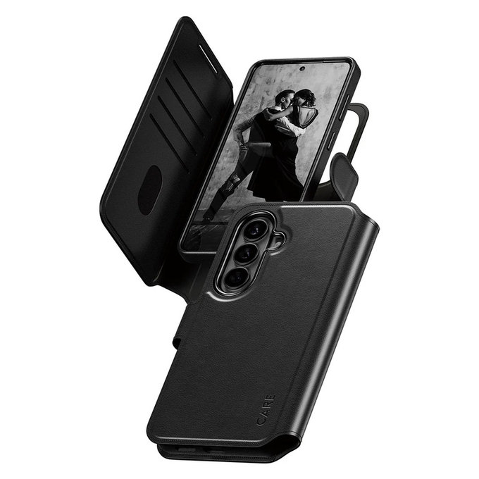 Tok Tango Wallet Two-In-One QI-val Samsung Galaxy S26 készülékhez, Fekete, PanzerGlass