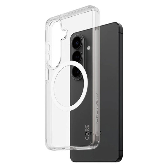 Tok Urban Explorer fehér QI-val Samsung Galaxy S26 készülékhez, Átlátszó, PanzerGlass