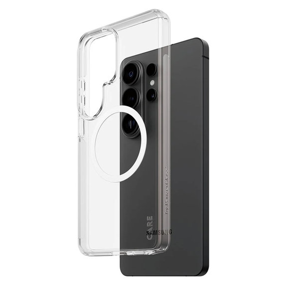 Tok Urban Explorer fehér QI-val Samsung Galaxy S26 Ultra készülékhez, Átlátszó, PanzerGlass
