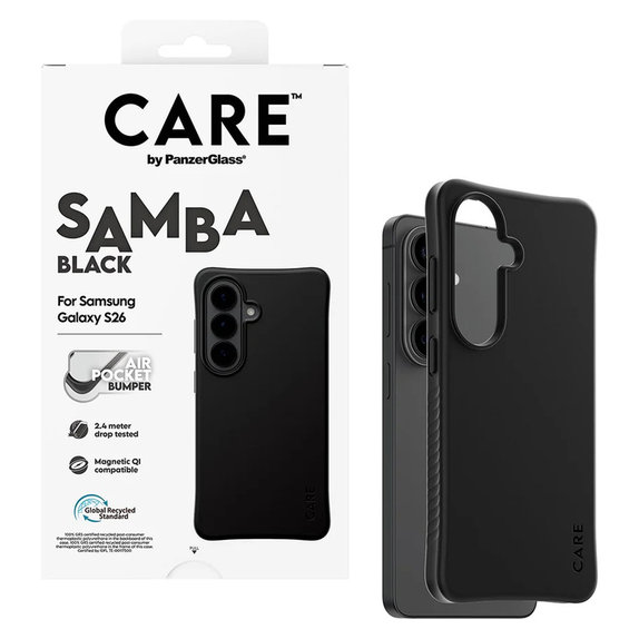 Tok Samba QI-val Samsung Galaxy S26 készülékhez, Fekete, PanzerGlass