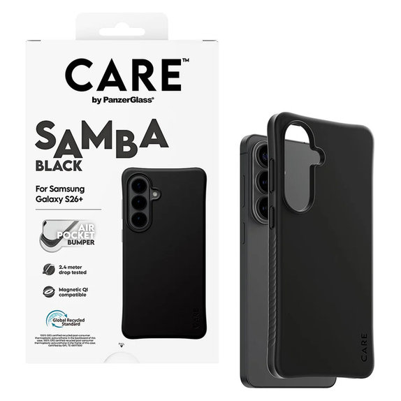 Tok Samba QI-val Samsung Galaxy S26+ készülékhez, Fekete, PanzerGlass
