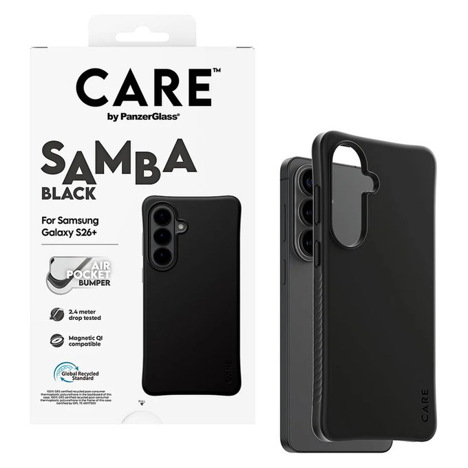 Tok Samba QI-val Samsung Galaxy S26+ készülékhez, Fekete, PanzerGlass