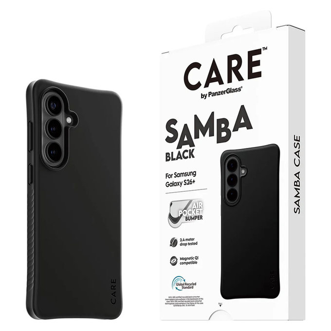 Tok Samba QI-val Samsung Galaxy S26+ készülékhez, Fekete, PanzerGlass