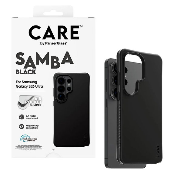 Tok Samba QI-val Samsung Galaxy S26 Ultra készülékhez, Fekete, PanzerGlass