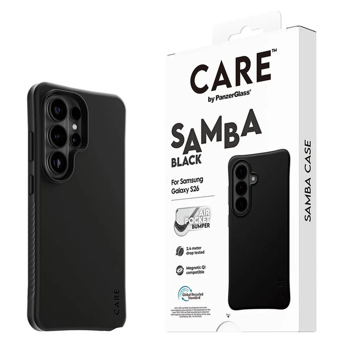 Tok Samba QI-val Samsung Galaxy S26 Ultra készülékhez, Fekete, PanzerGlass