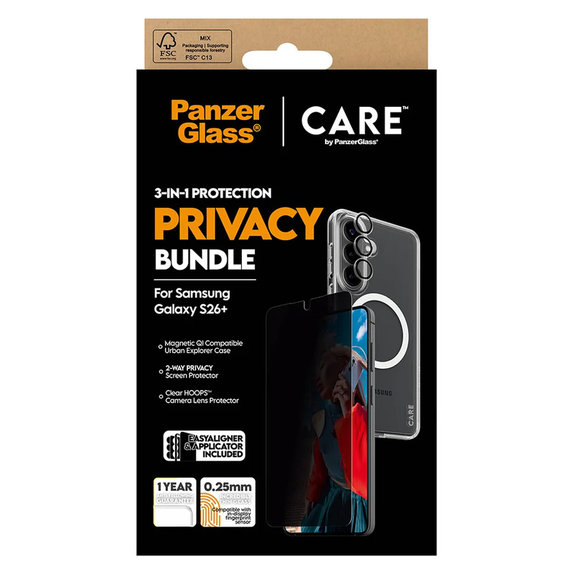 Bundle Privacy 3 az 1-ben Samsung Galaxy S26+ készülékhez, PanzerGlass