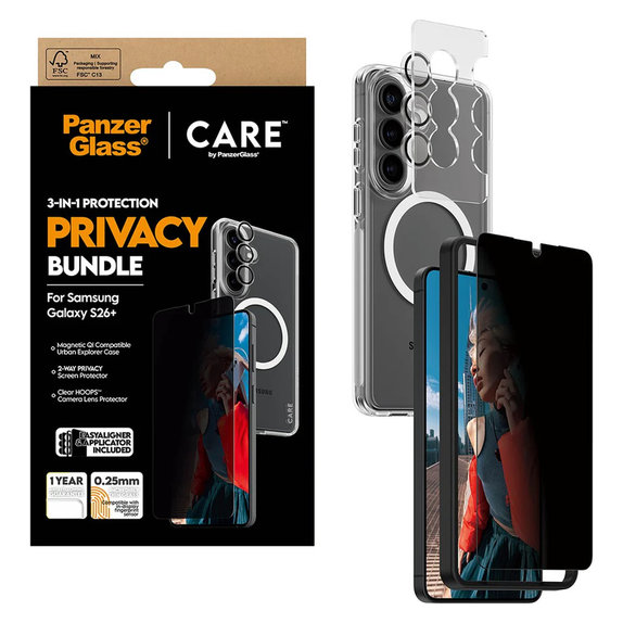 Bundle Privacy 3 az 1-ben Samsung Galaxy S26+ készülékhez, PanzerGlass
