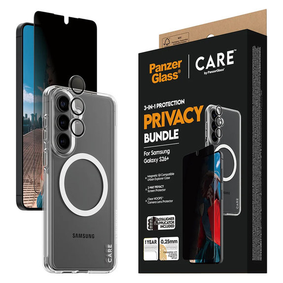 Bundle Privacy 3 az 1-ben Samsung Galaxy S26+ készülékhez, PanzerGlass