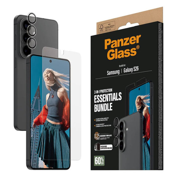 Bundle Essentials 2 az 1-ben Samsung S26 készülékhez, PanzerGlass