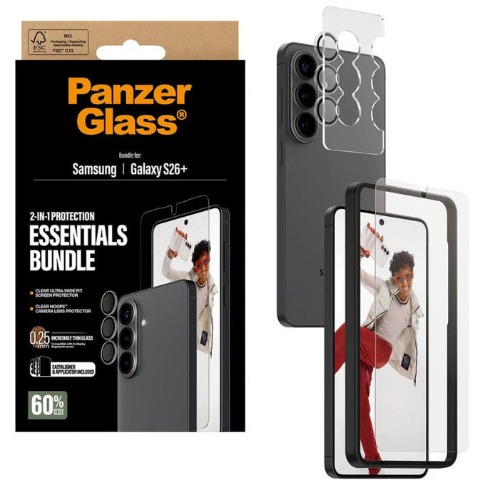 Bundle Essentials 2 az 1-ben Samsung S26+ készülékhez, PanzerGlass