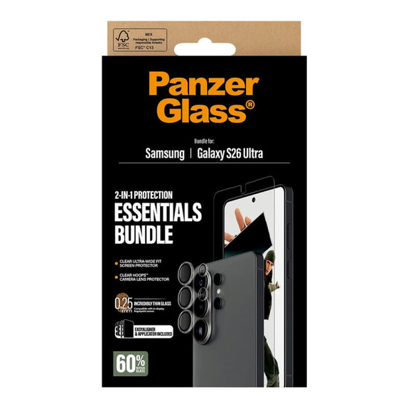 Bundle Essentials 2 az 1-ben Samsung S26 Ultra készülékhez, PanzerGlass