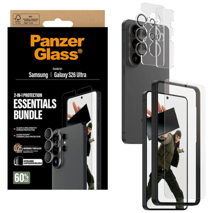Bundle Essentials 2 az 1-ben Samsung S26 Ultra készülékhez, PanzerGlass