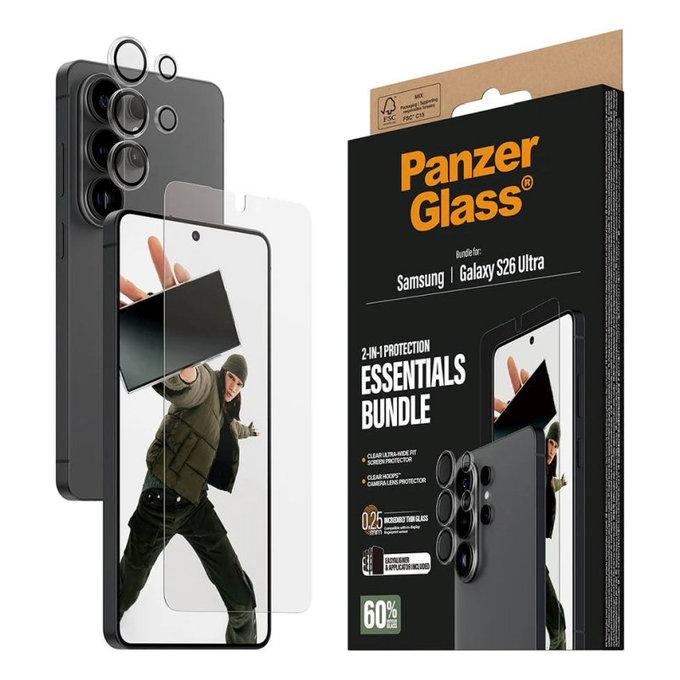 Bundle Essentials 2 az 1-ben Samsung S26 Ultra készülékhez, PanzerGlass