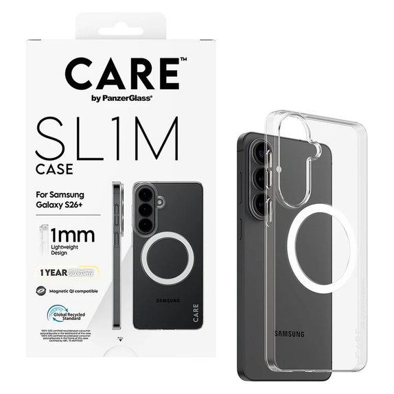 Tok SL1M Samsung Galaxy S26+ készülékhez, Átlátszó, PanzerGlass