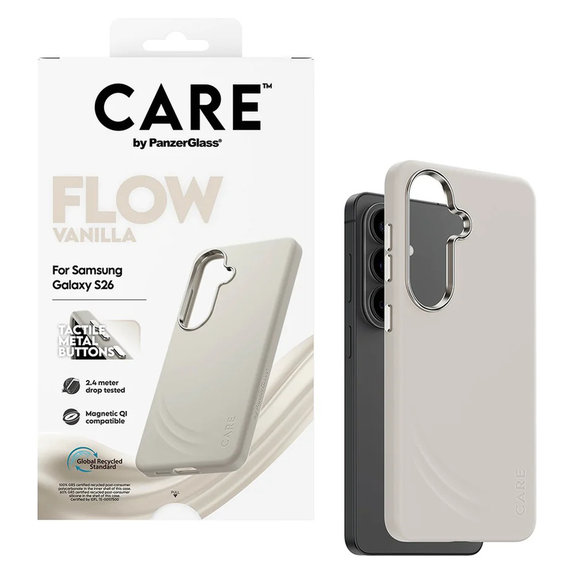 Tok FLOW QI-val Samsung Galaxy S26 készülékhez, Vanilla, PanzerGlass