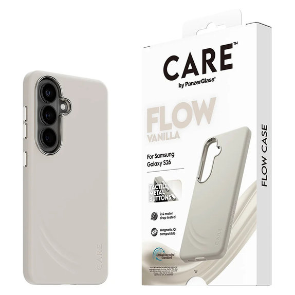 Tok FLOW QI-val Samsung Galaxy S26 készülékhez, Vanilla, PanzerGlass