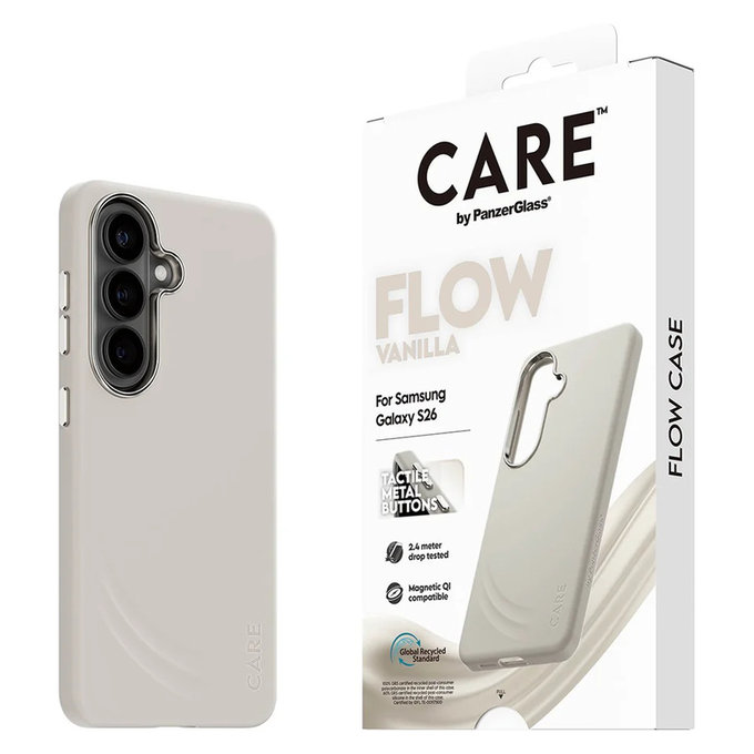 Tok FLOW QI-val Samsung Galaxy S26 készülékhez, Vanilla, PanzerGlass