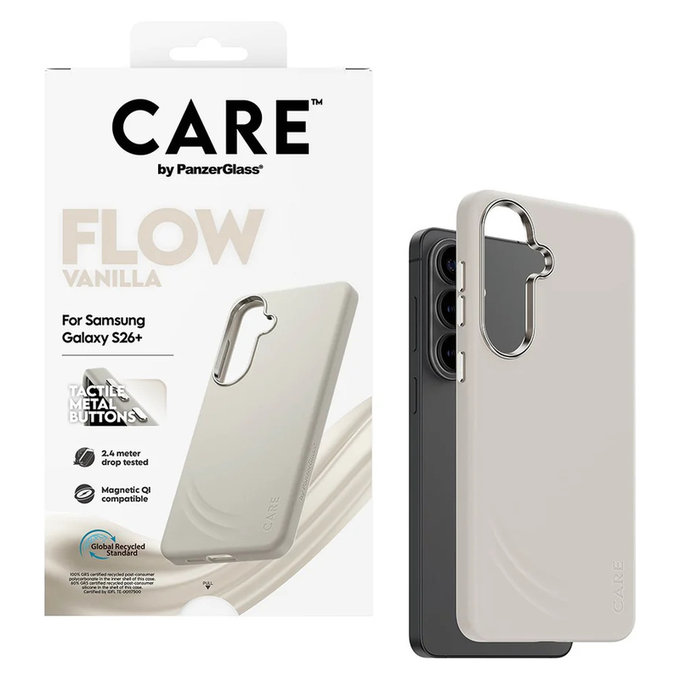 Tok FLOW QI-val Samsung Galaxy S26+ készülékhez, Vanilla, PanzerGlass