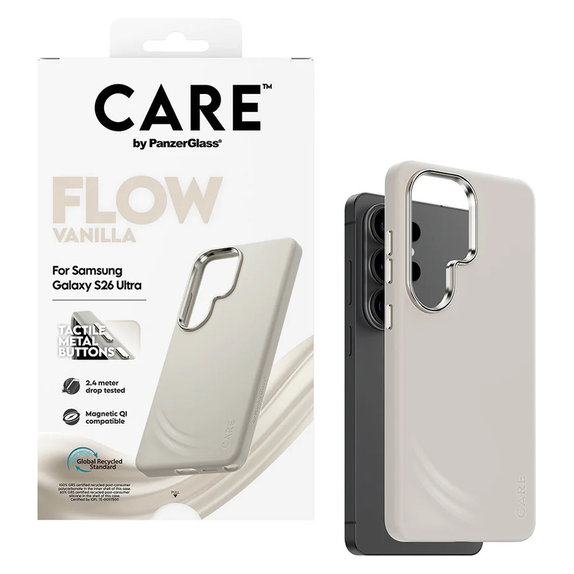 Tok FLOW QI-val Samsung Galaxy S26 Ultra készülékhez, Vanilla, PanzerGlass