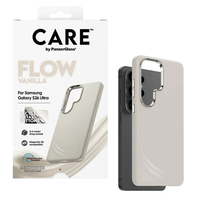 Tok FLOW QI-val Samsung Galaxy S26 Ultra készülékhez, Vanilla, PanzerGlass