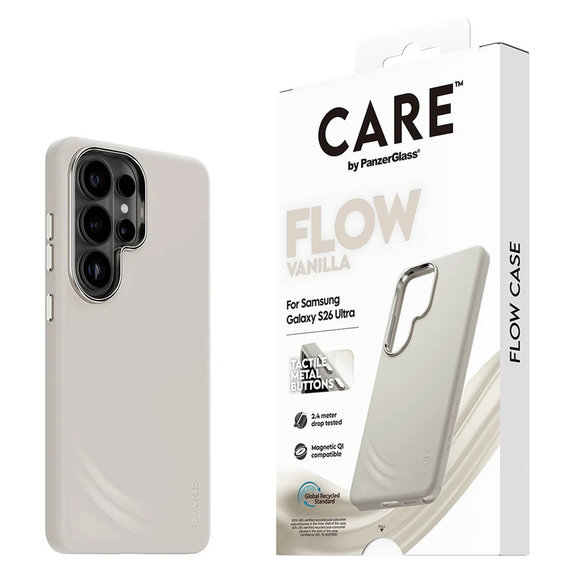 Tok FLOW QI-val Samsung Galaxy S26 Ultra készülékhez, Vanilla, PanzerGlass