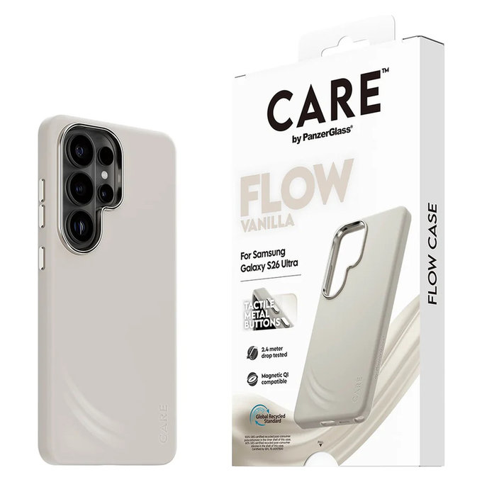 Tok FLOW QI-val Samsung Galaxy S26 Ultra készülékhez, Vanilla, PanzerGlass