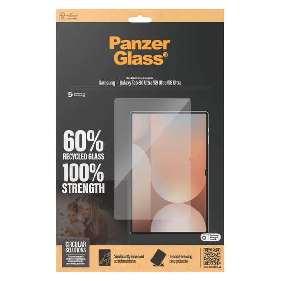 Edzett üveg UWF Samsung Galaxy Tab S8 Ultra/S9 Ultra/S10 Ultra készülékhez, Átlátszó, PanzerGlass