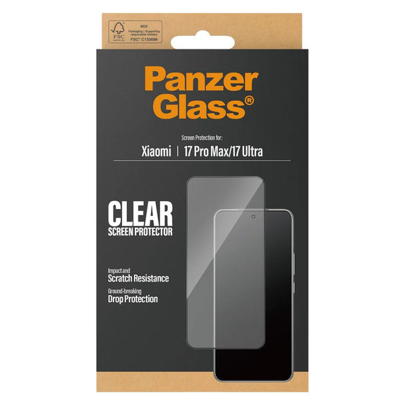 Edzett üveg UWF Xiaomi 17 Ultra készülékhez, Fekete, PanzerGlass