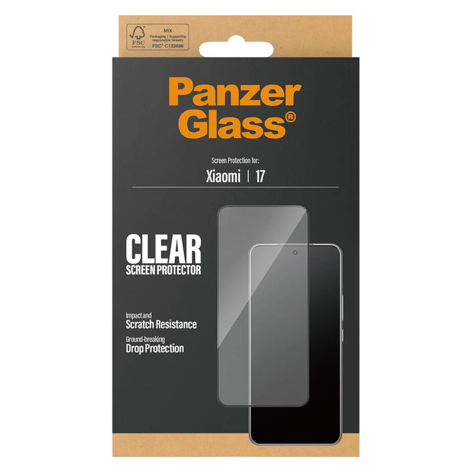Edzett üveg UWF Xiaomi 17 készülékhez, Fekete, PanzerGlass