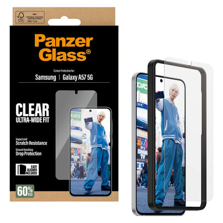 PanzerGlass - UWF edzett üveg applikátorral Samsung Galaxy A57, átlátszó