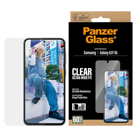PanzerGlass - UWF edzett üveg applikátorral Samsung Galaxy A37, átlátszó