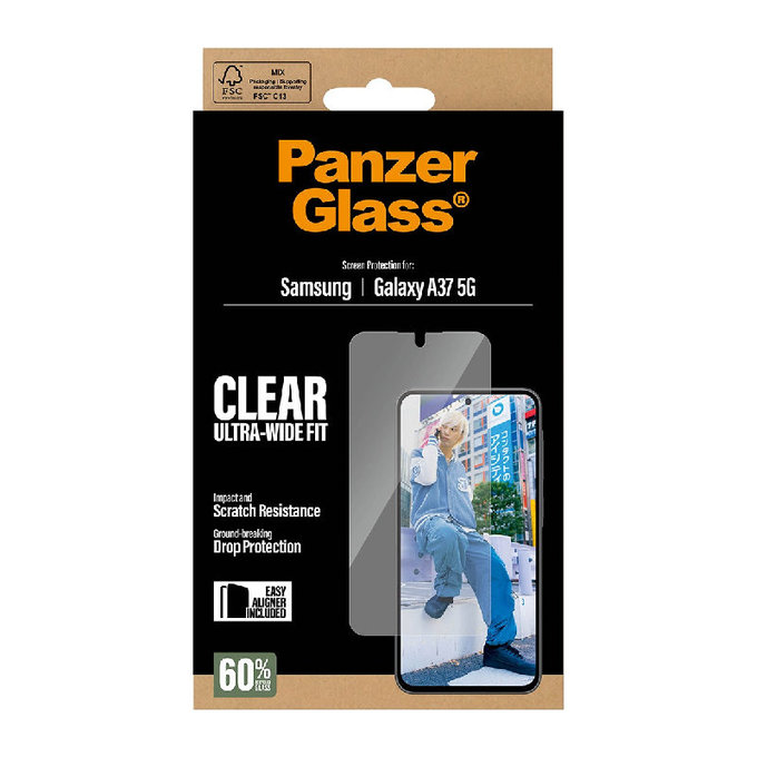 PanzerGlass - UWF edzett üveg applikátorral Samsung Galaxy A37, átlátszó