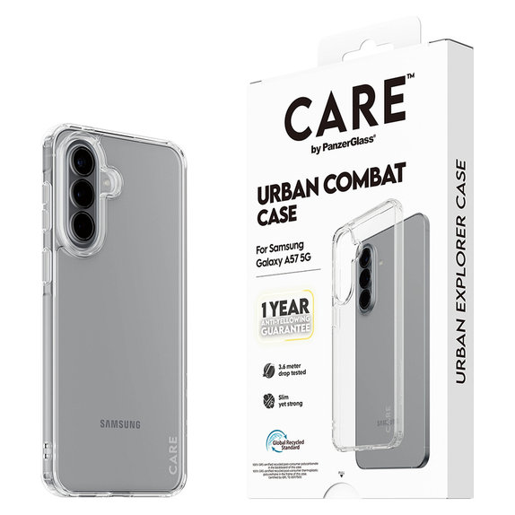 Tok Urban Combat Samsung Galaxy A57 készülékhez, Átlátszó, PanzerGlass