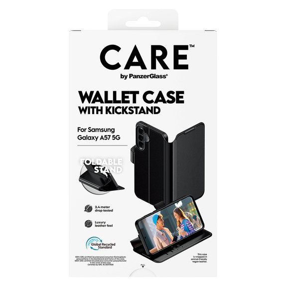 Tok Wallet Kickstand Samsung Galaxy A57 készülékhez, Fekete, PanzerGlass
