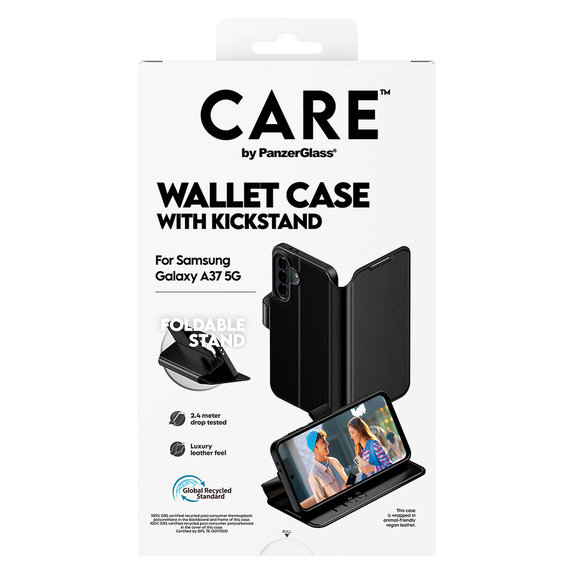 Tok Wallet Kickstand Samsung Galaxy A37 készülékhez, Fekete, PanzerGlass