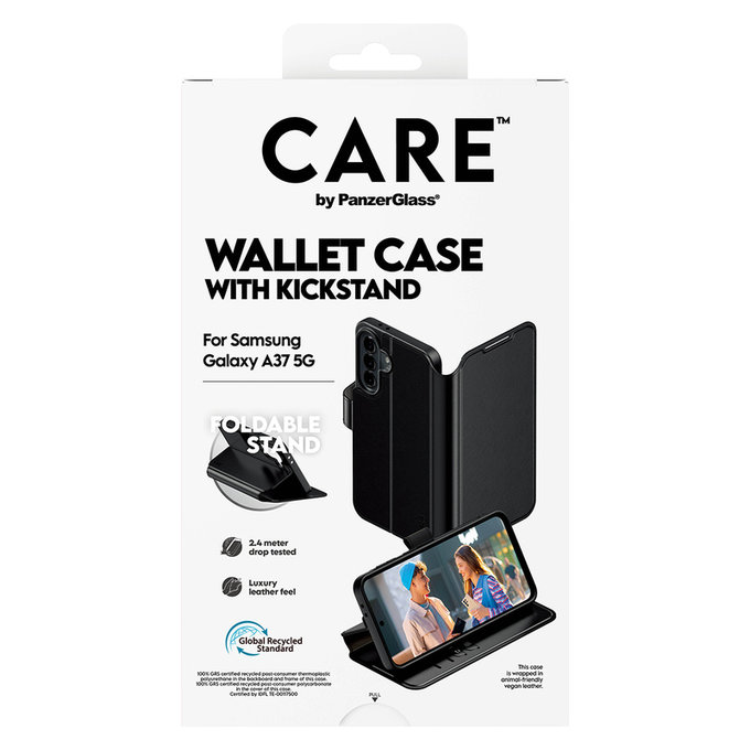 Tok Wallet Kickstand Samsung Galaxy A37 készülékhez, Fekete, PanzerGlass