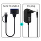 USB 3.0 / USB-C–SATA adapter 2.5" és 3.5" HDD/SSD-hez, tápegységgel