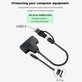 USB 3.0 / USB-C–SATA adapter 2.5" és 3.5" HDD/SSD-hez, tápegységgel