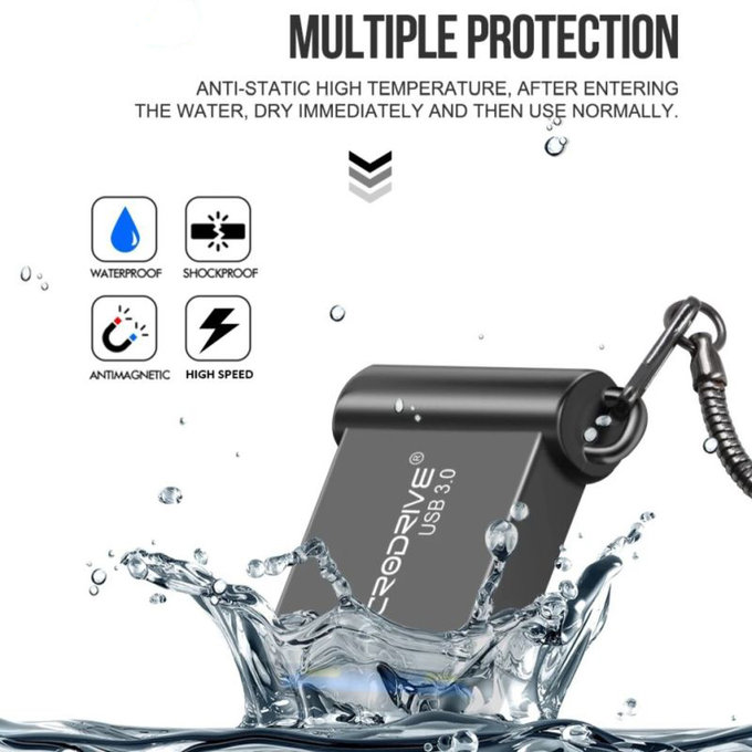 Fém USB pendrive 64 GB, USB 3.0, ezüst