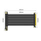PCIe 4.0 x16 videokártya riser kábel, 20cm, fekete