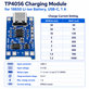 TP4056 töltőmodul 18650 Li-ion akkumulátorhoz, USB-C, 1A