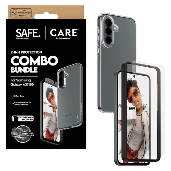 Bundle 2 az 1-ben Samsung Galaxy A37 készülékhez, PanzerGlass