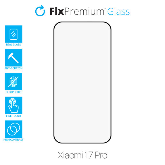 FixPremium FullCover Glass - Edzett üveg - Xiaomi 17 Pro