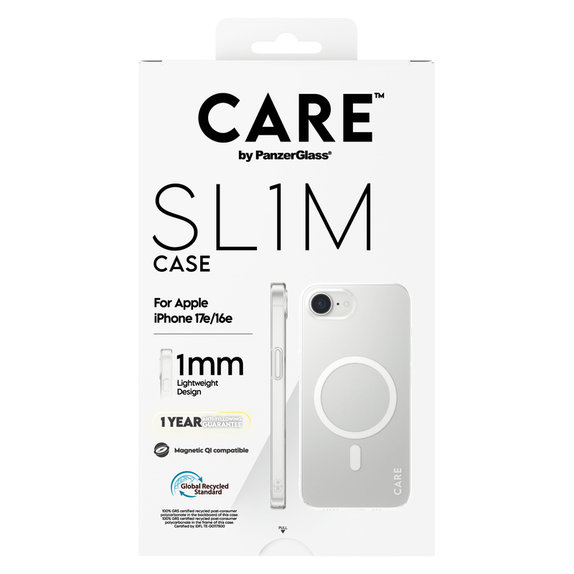 Tok SL1M MagSAFE by PanzerGlass-fel iPhone 17e/16e készülékhez, Átlátszó, PanzerGlass