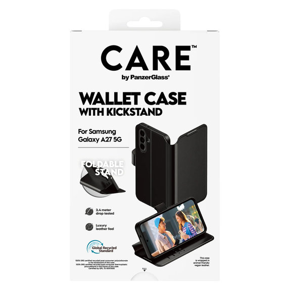 Tok Wallet Kickstand Samsung Galaxy A27 készülékhez, Fekete, PanzerGlass