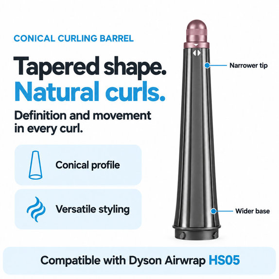 Kúpos göndörítő henger Dyson Airwrap HS05 készülékhez, Ceramic Pink / Rose Gold