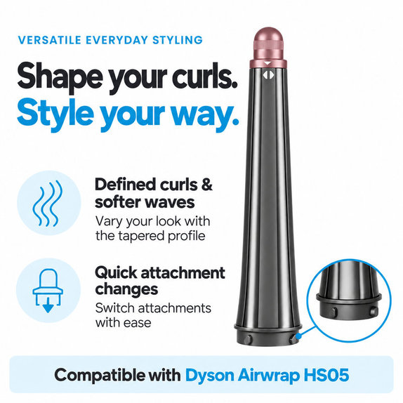 Kúpos göndörítő henger Dyson Airwrap HS05 készülékhez, Ceramic Pink / Rose Gold